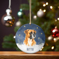 Boxer 2 Sided Memorial Ornament