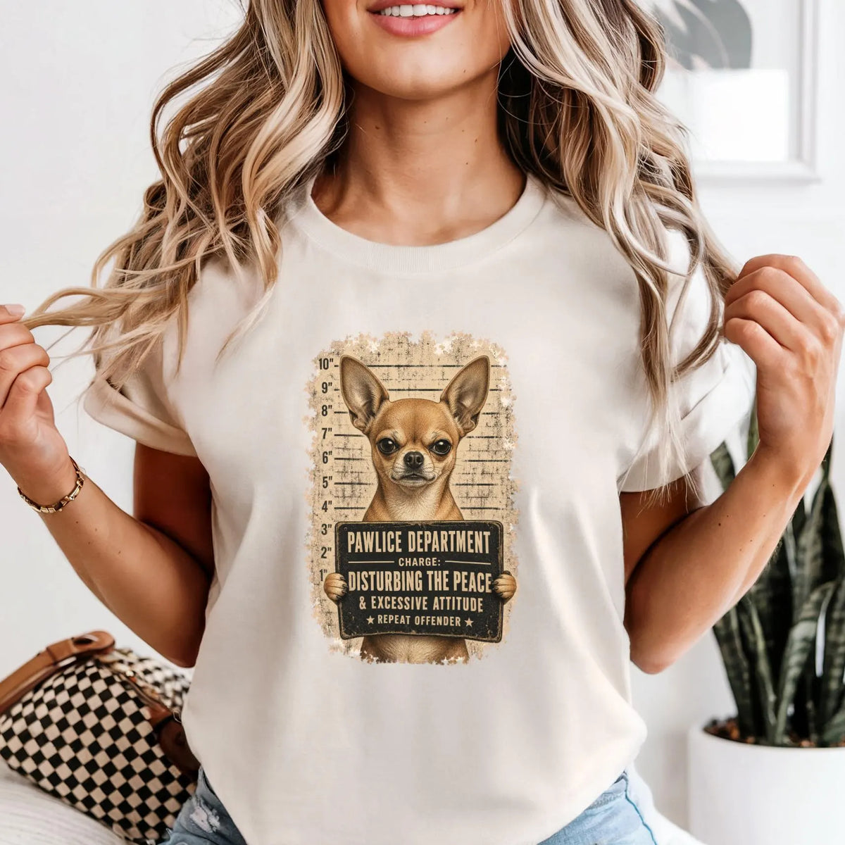 Funny Chihuahua Mugshot Shirt