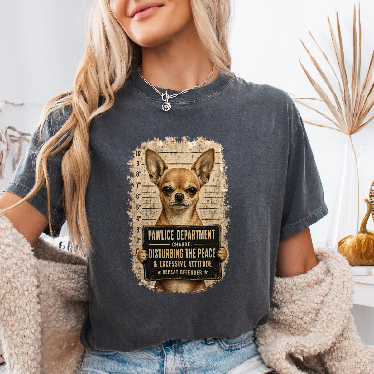 Funny Chihuahua Mugshot Shirt