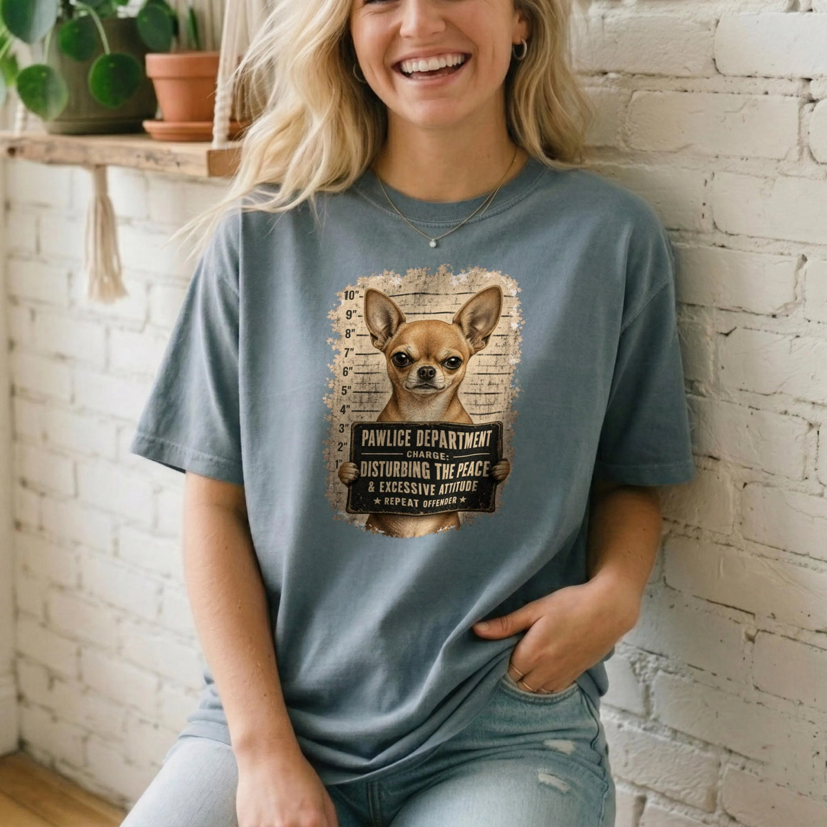 Funny Chihuahua Mugshot Shirt