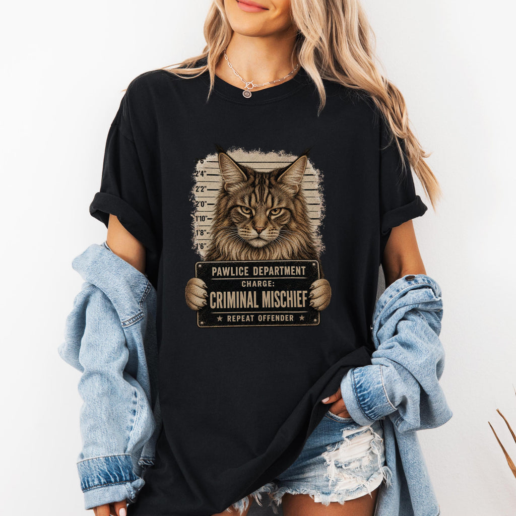 Funny Maine Coon "Pawlice" Shirt