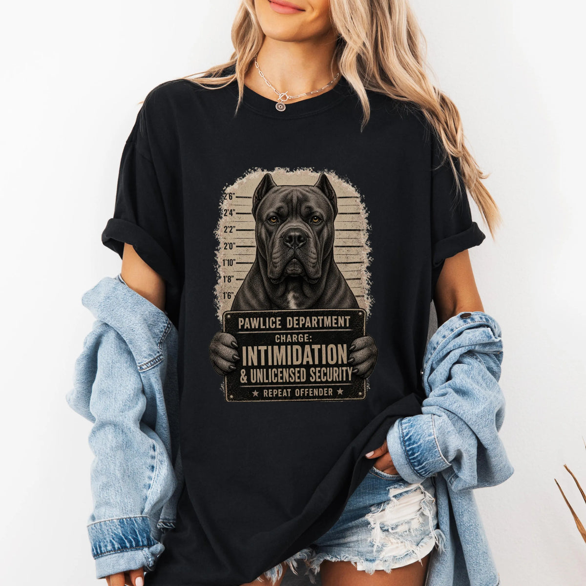 Funny Cane Corso Mugshot Shirt