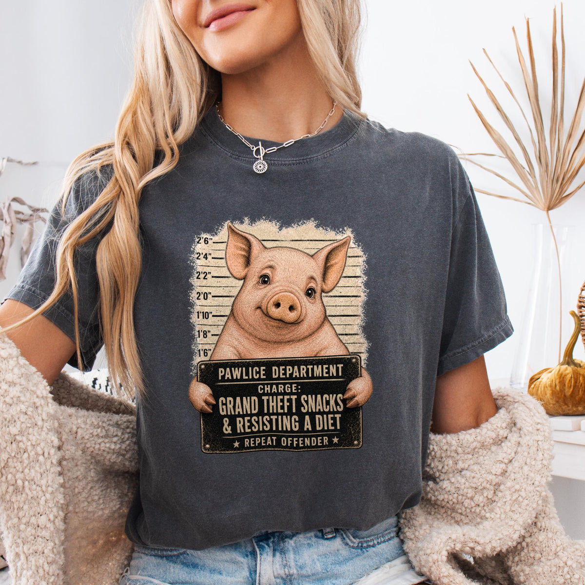 Funny Pig Mugshot Shirt