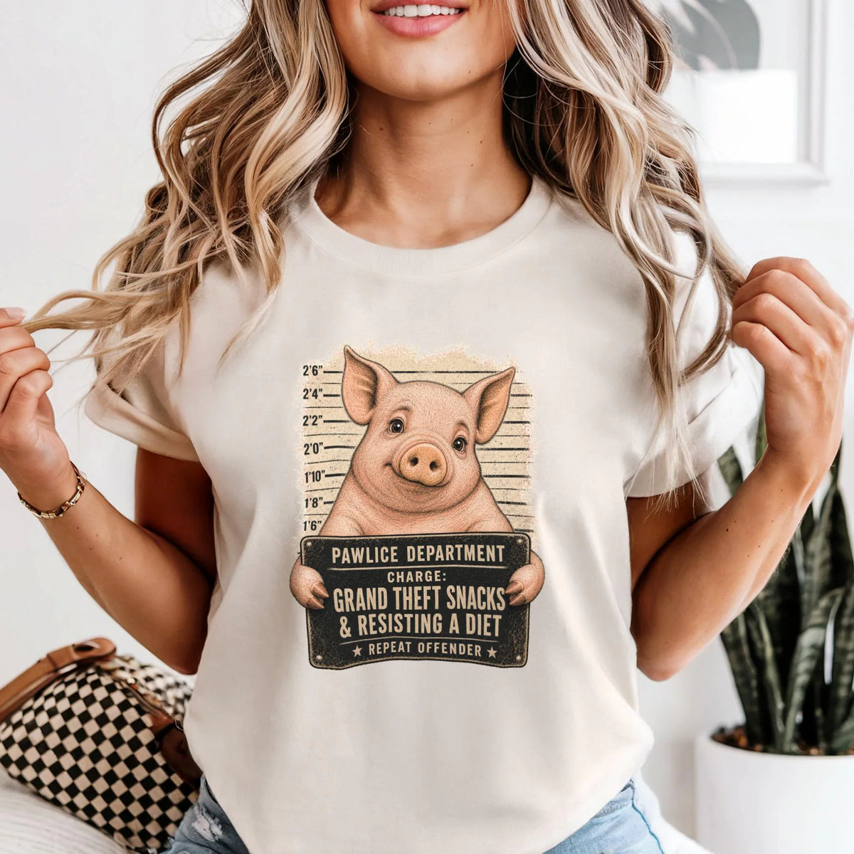 Funny Pig Mugshot Shirt