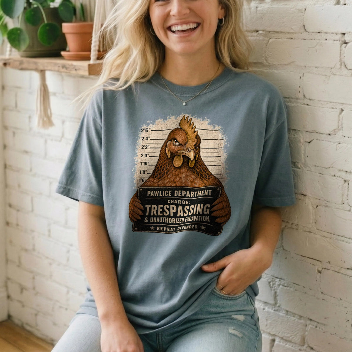 Funny Chicken Mugshot Shirt