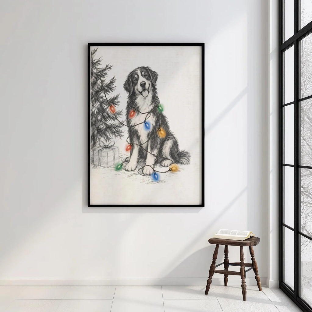 Berner Christmas Lights Poster