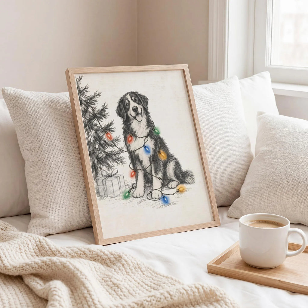 Berner Christmas Lights Poster