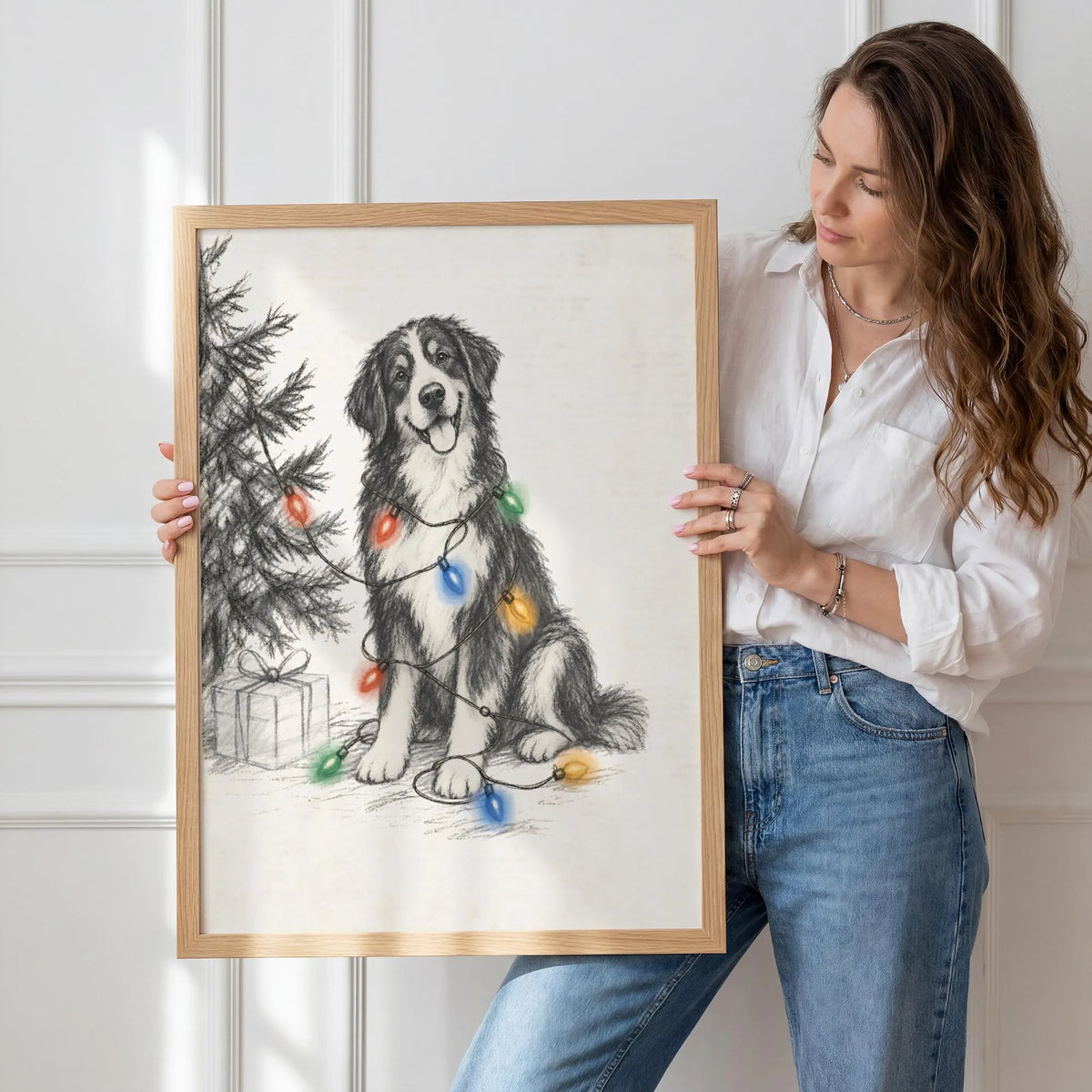 Berner Christmas Lights Poster