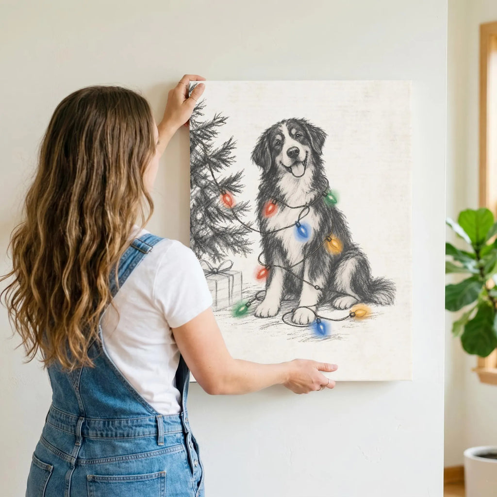 Berner Christmas Lights Poster