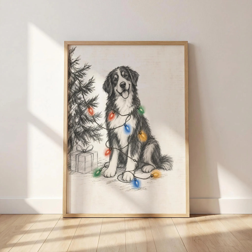 Berner Christmas Lights Poster