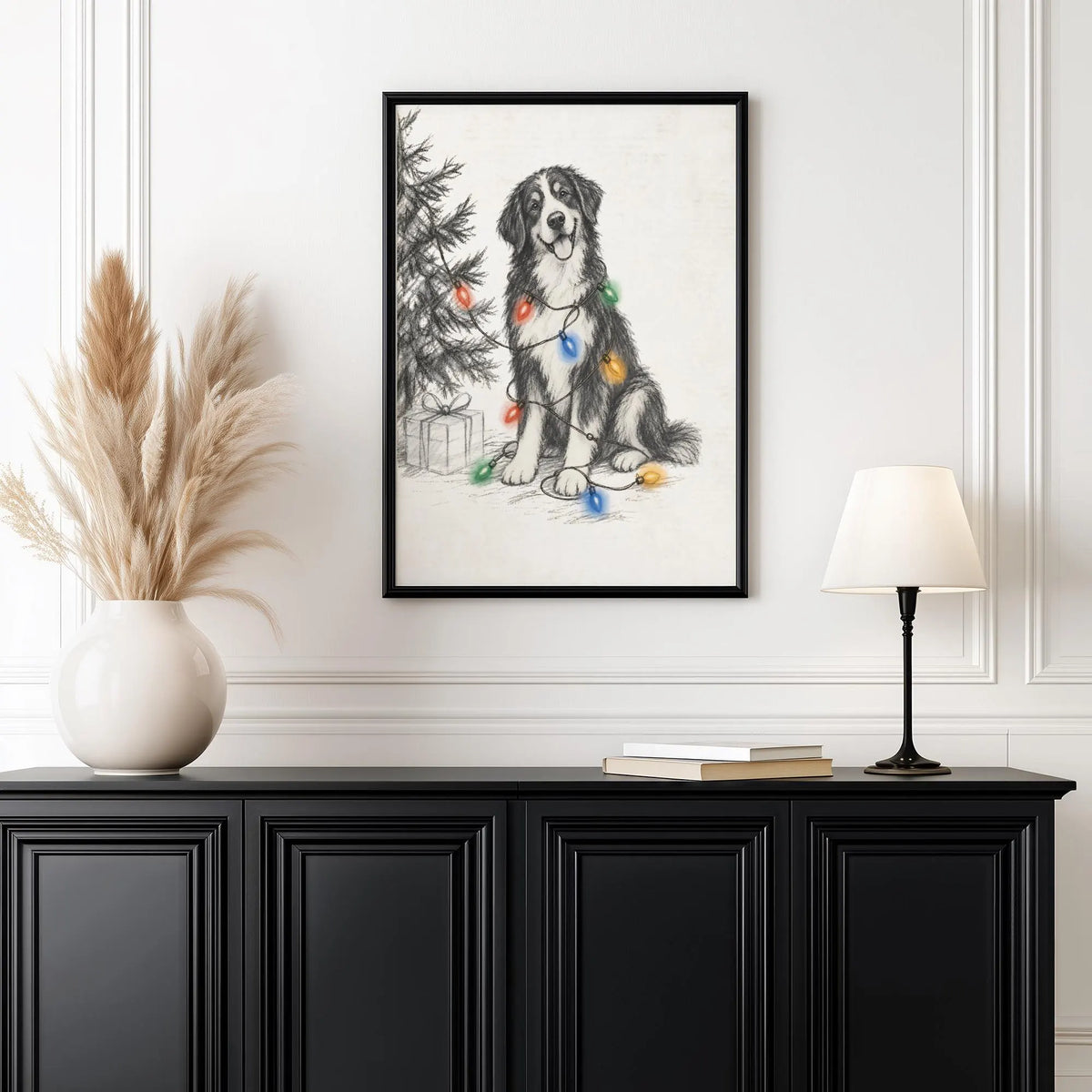 Berner Christmas Lights Poster