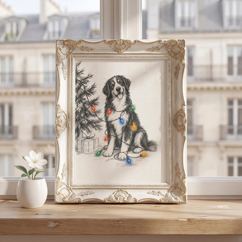 Berner Christmas Lights Poster