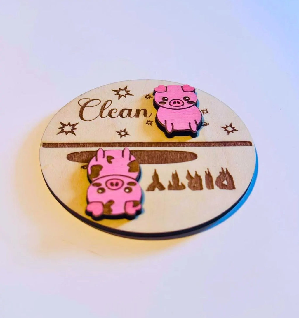Pig Dishwasher Clean/Dirty Magnet