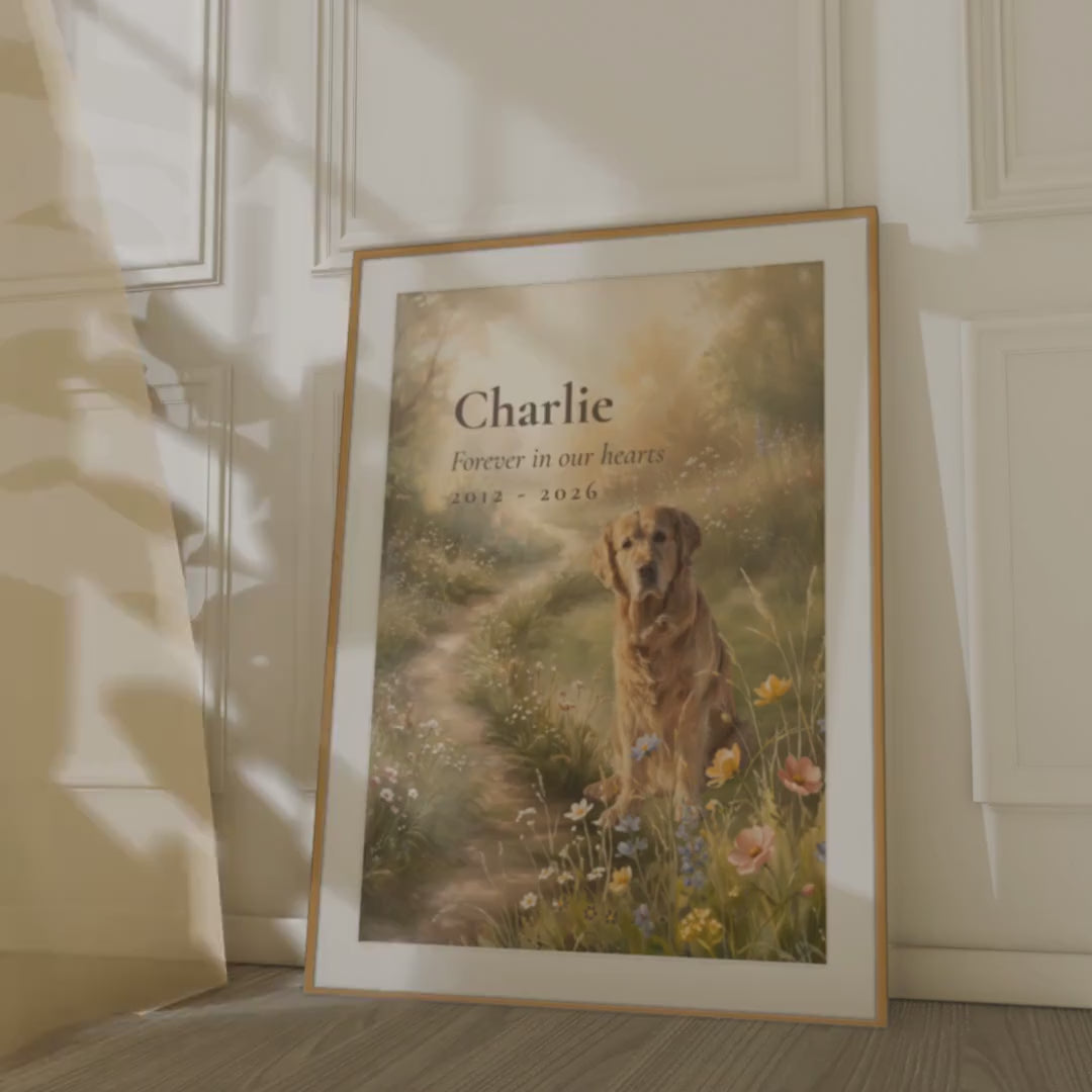 Dog Memorial Wildflower Canvas