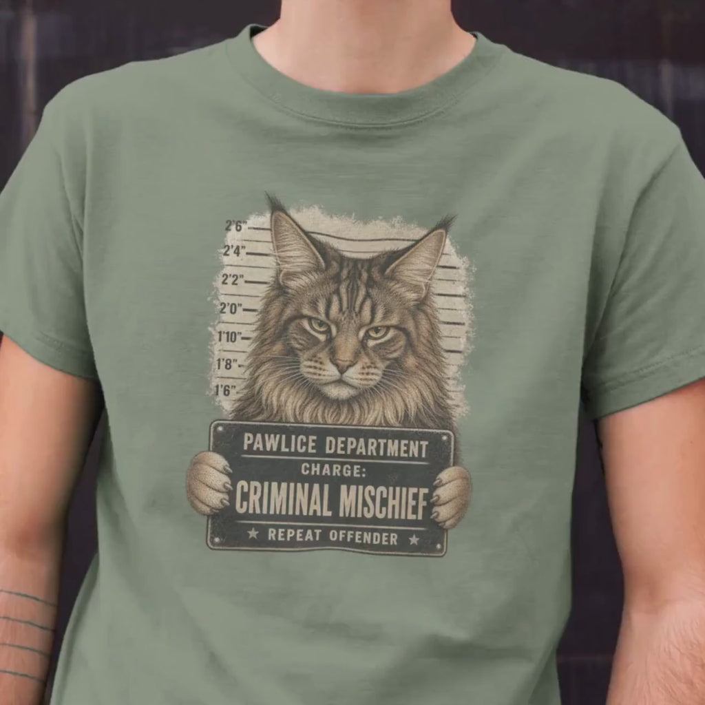 Funny Maine Coon "Pawlice" Shirt