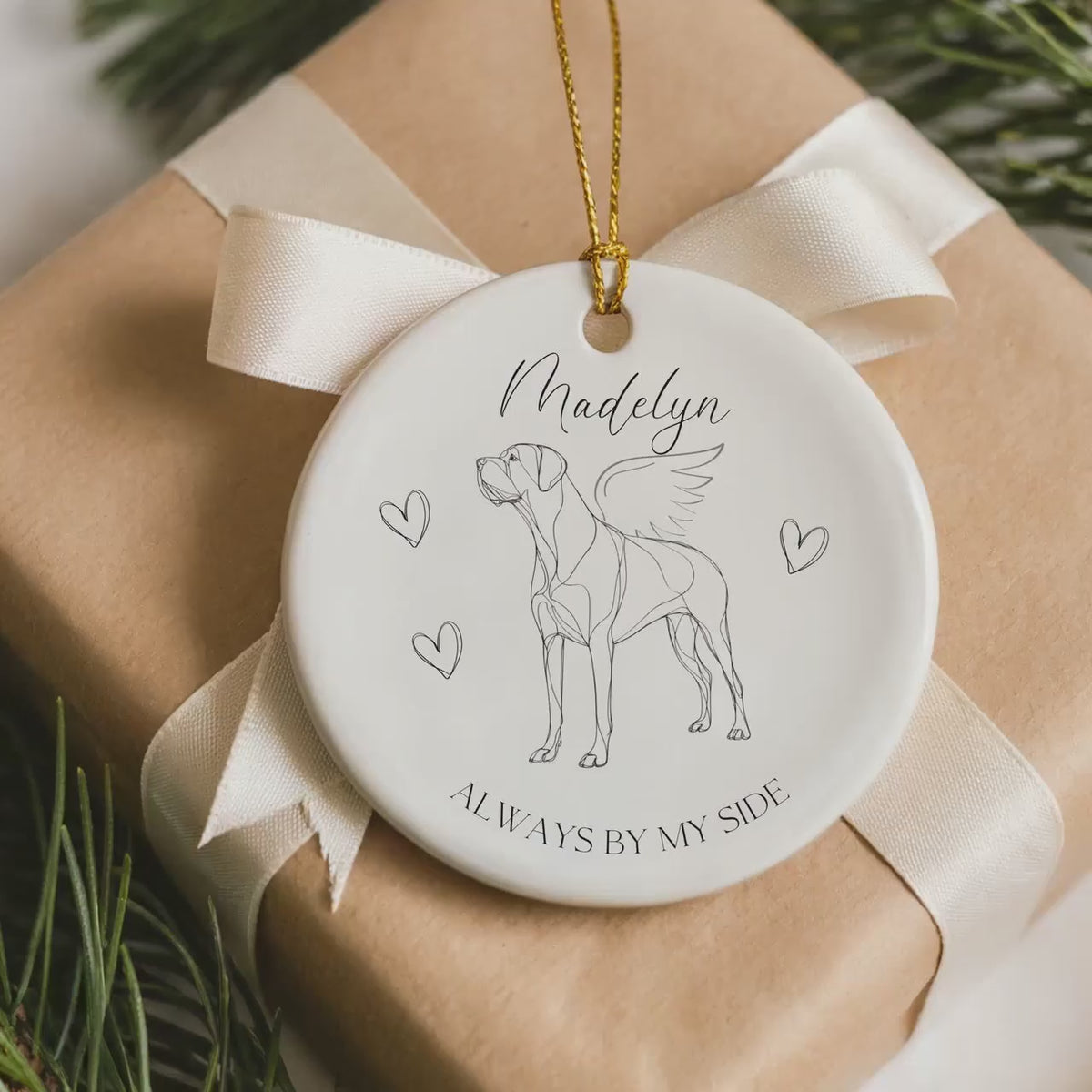Mastiff Memorial Ornament