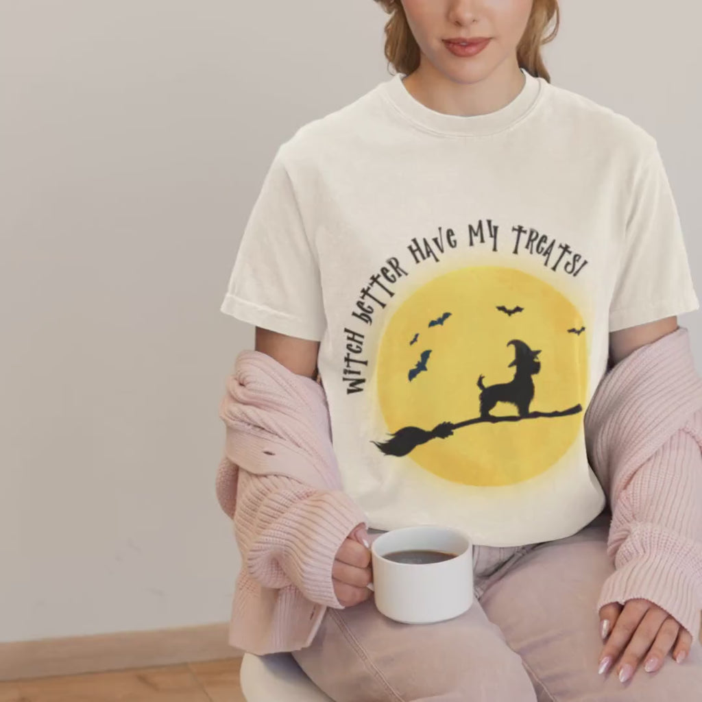 Yorkie Witch Halloween Shirt
