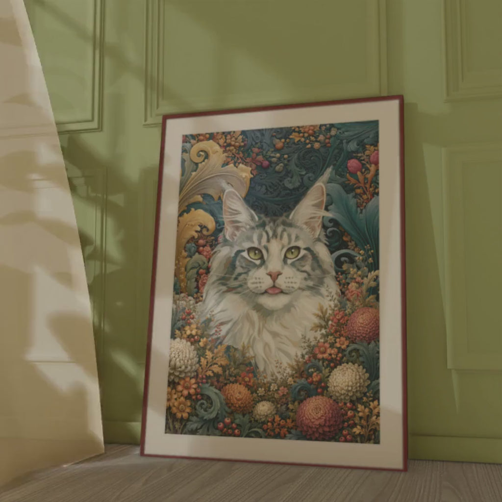 Floral Custom Pet Portrait