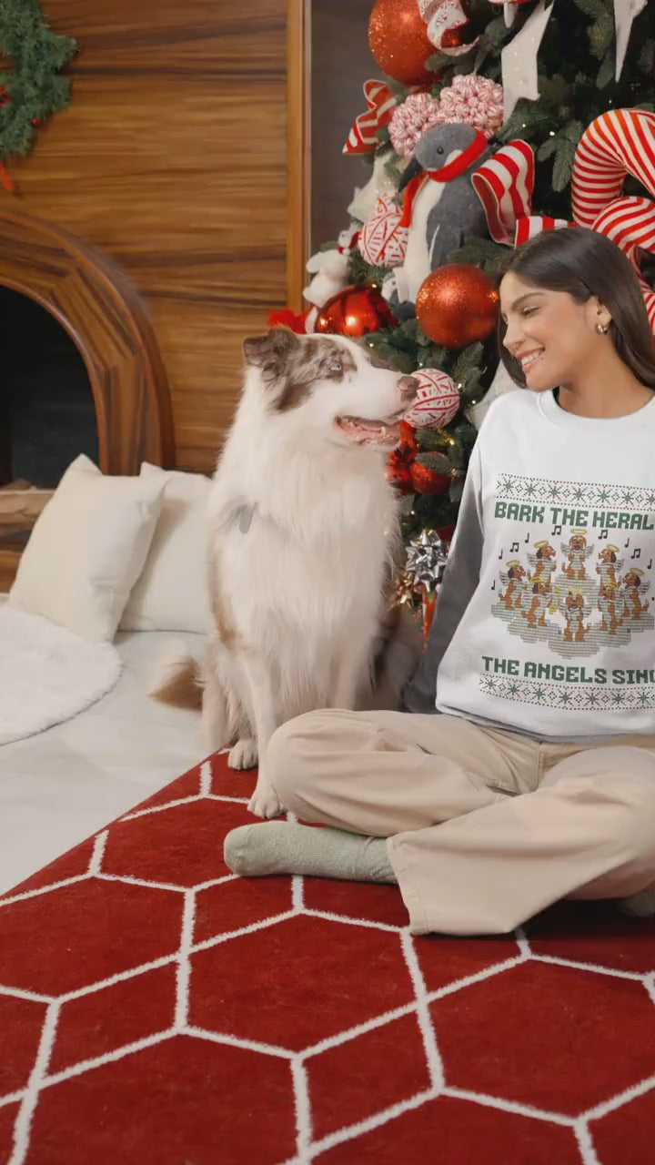 "Bark the Herald Angels" Christmas Sweatshirt