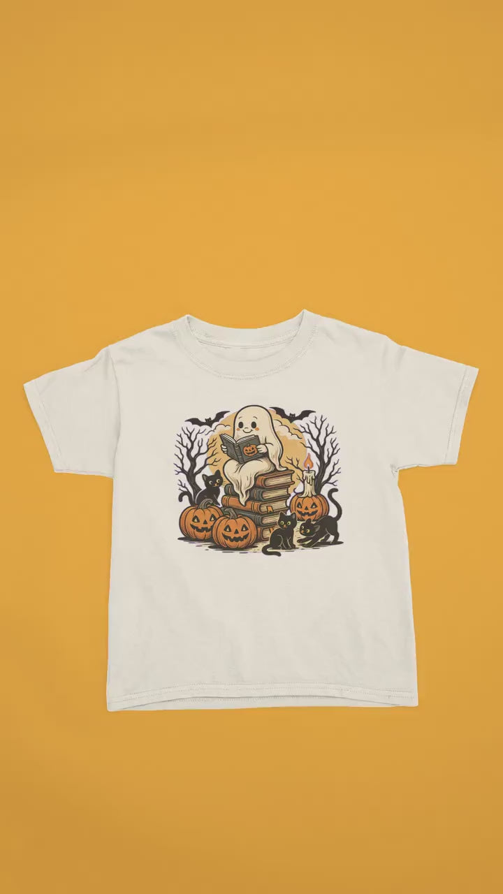 Ghost Reading Books Halloween Shirt