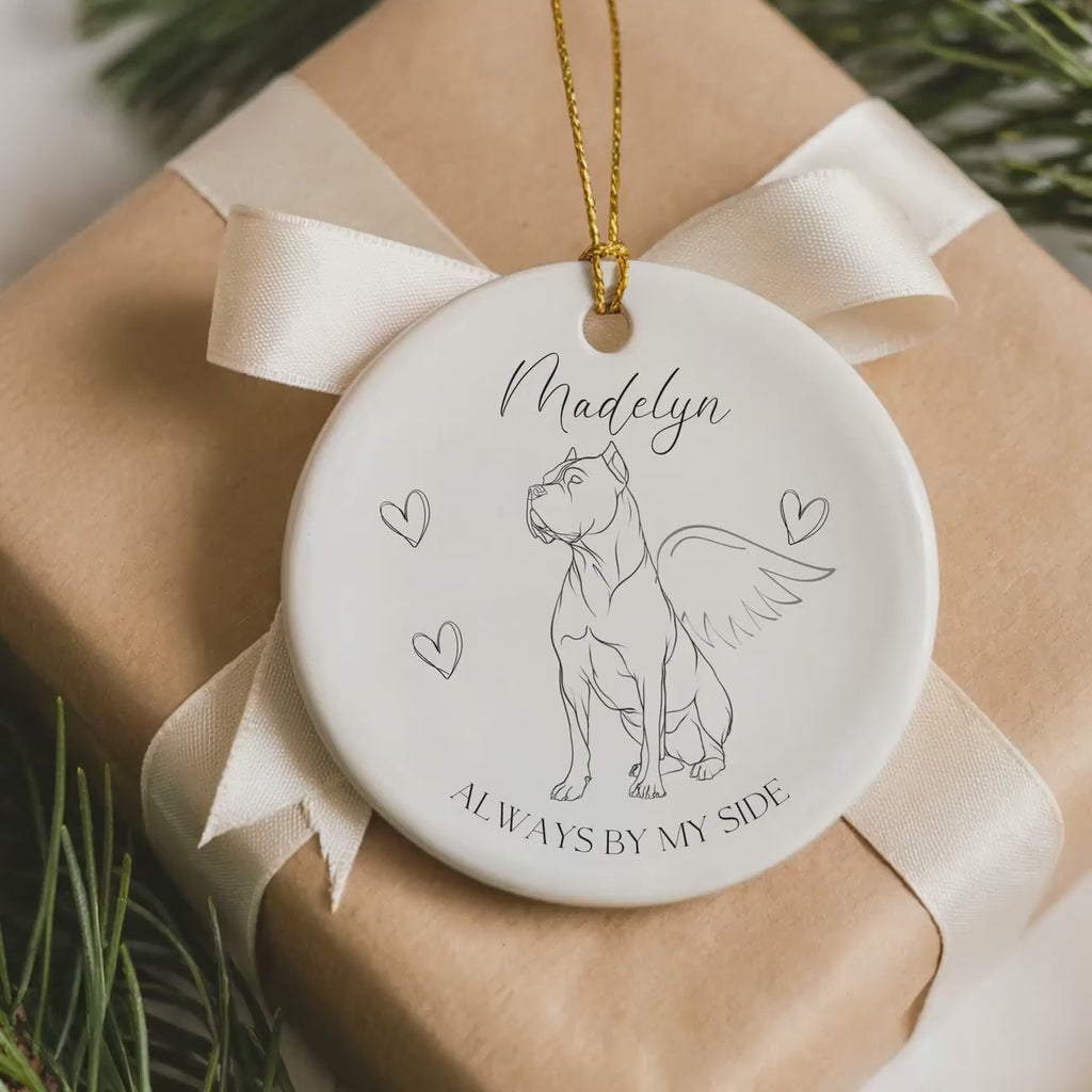 Personalized Dog Memorial Ornament Cane Corso