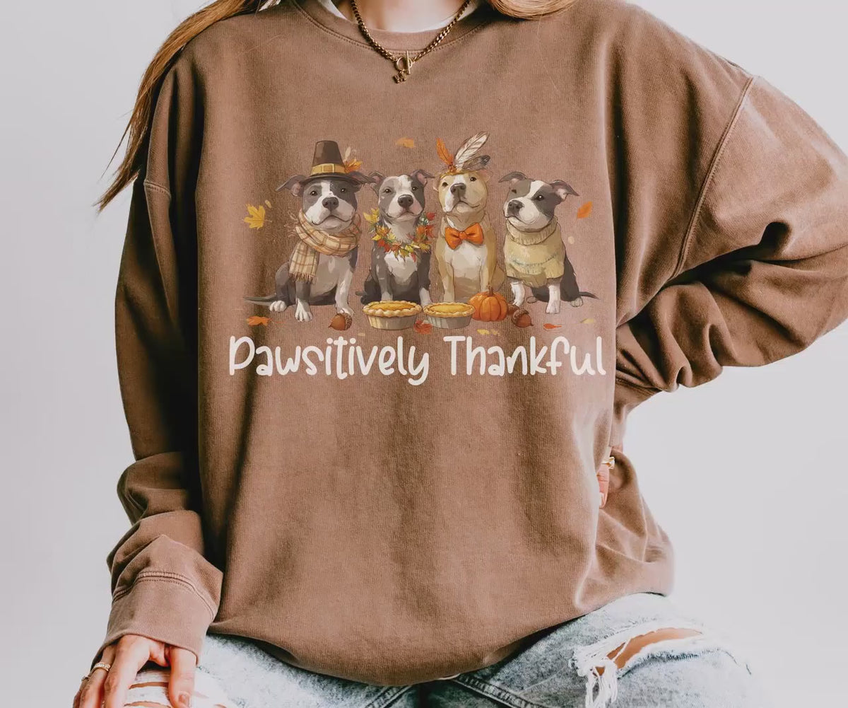 Pitbull Thanksgiving Sweatshirt