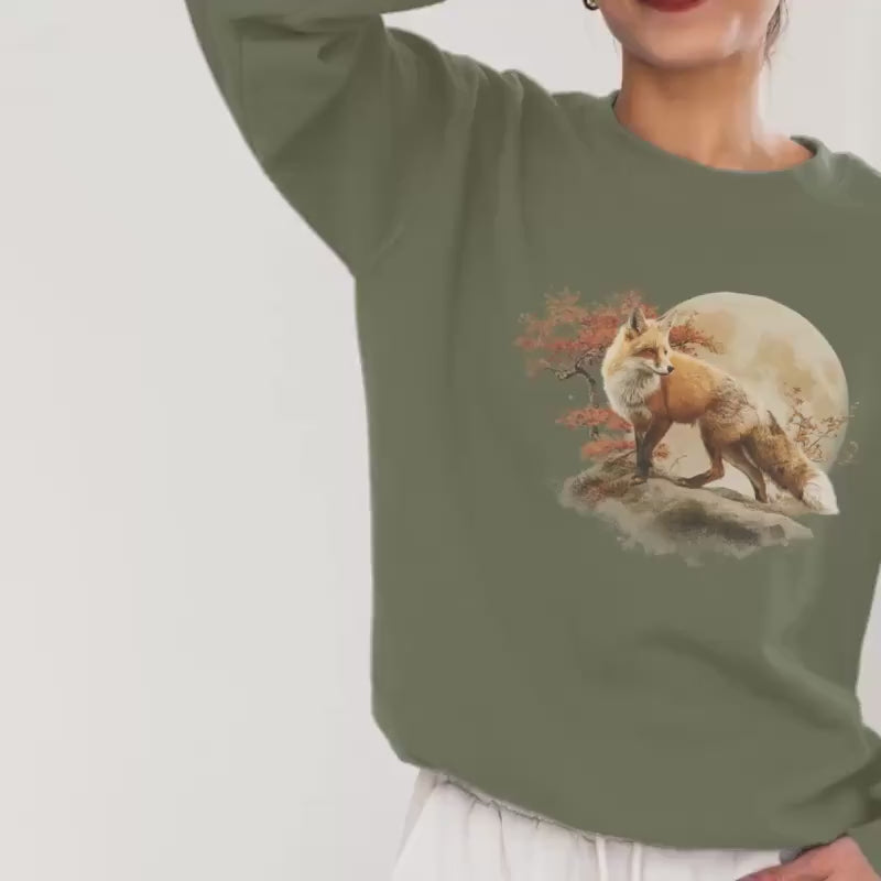 Autumn Woodland Fox Crewneck