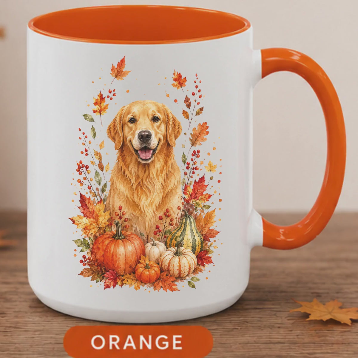 Golden Retriever Fall Coffee Mug