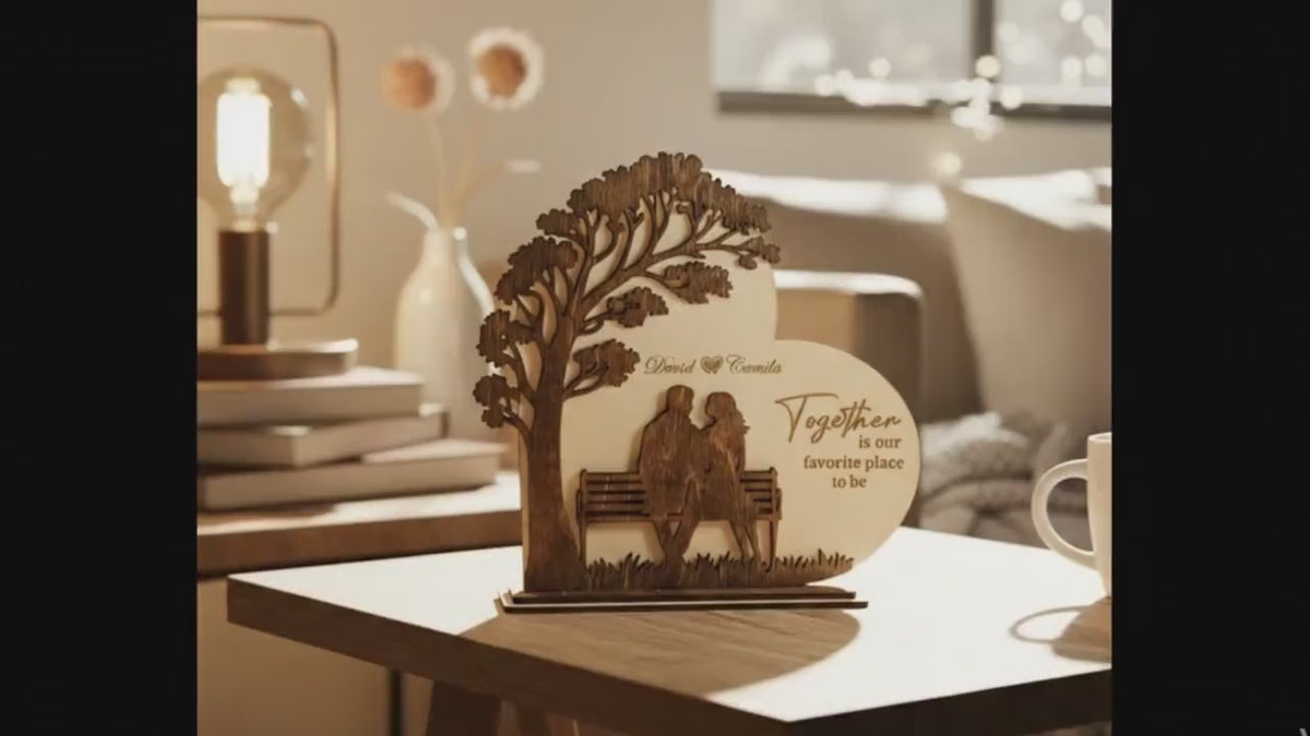 Personalized Couple Laser-Cut Keepsake