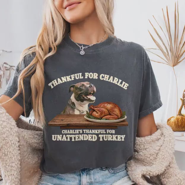 Custom Pet Photo Thanksgiving Shirt