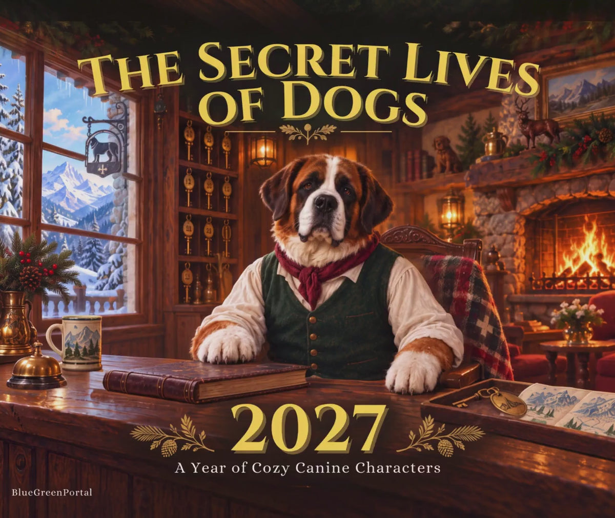 2027 Dog Desk Calendar – Vintage Storybook