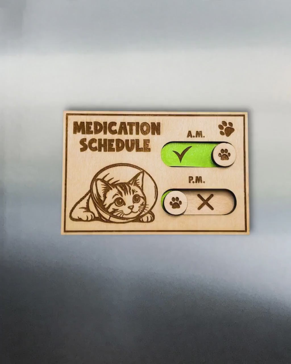 Cat Medication Reminder Fridge Magnet