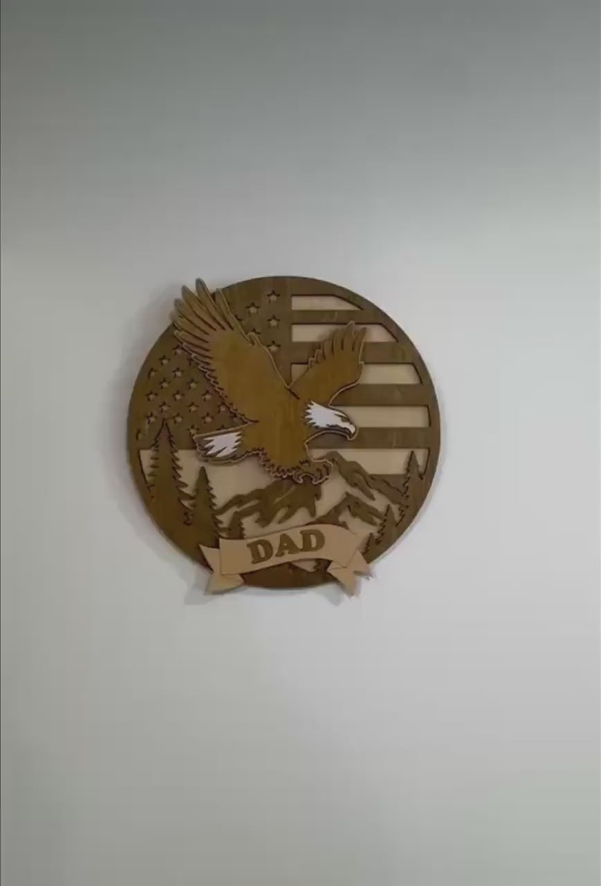 American Eagle Wooden Wall Art