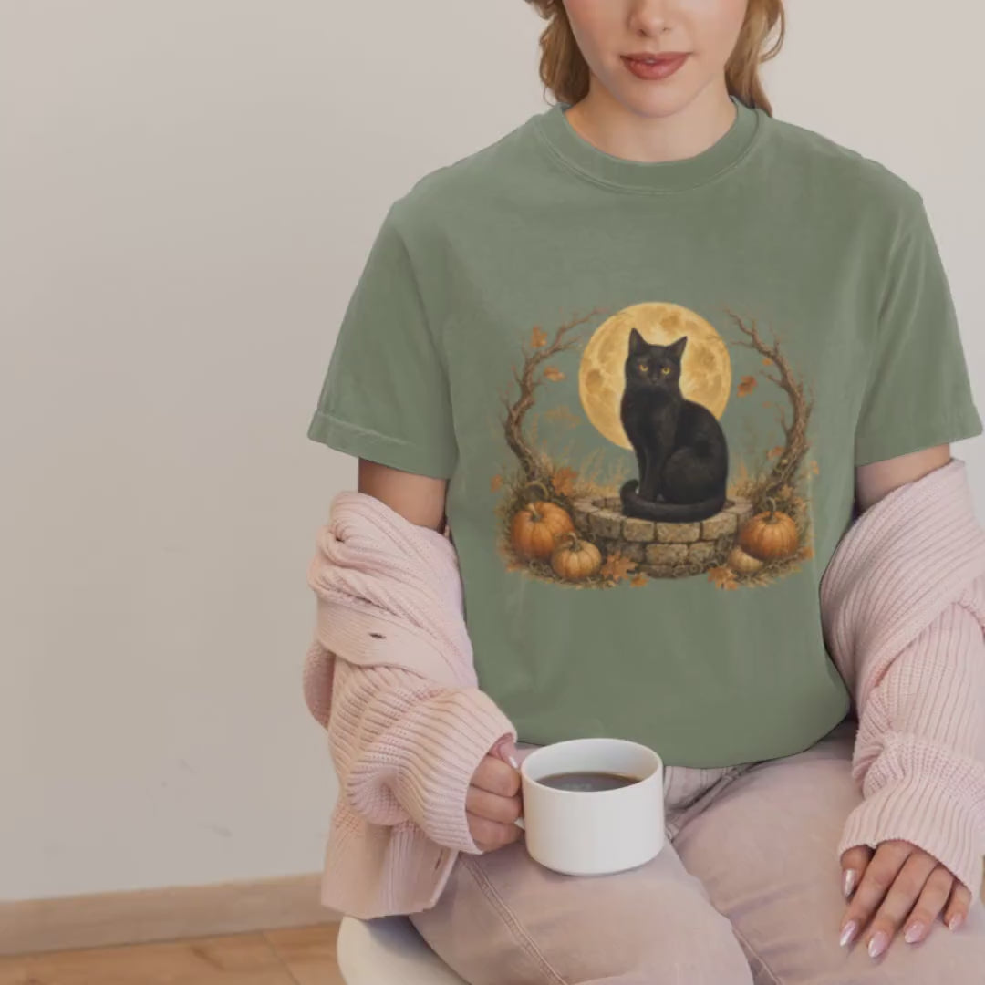 Witchy Black Cat Halloween Shirt
