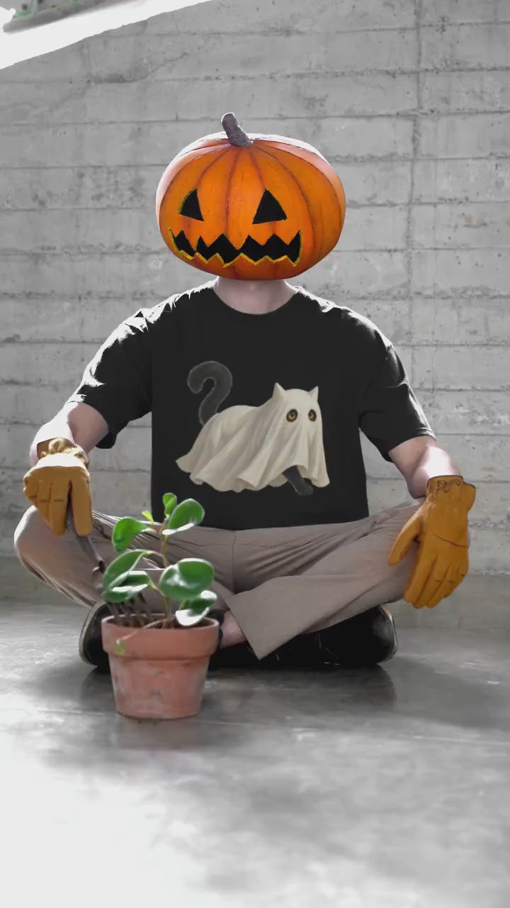 Ghost Cat Halloween Shirt