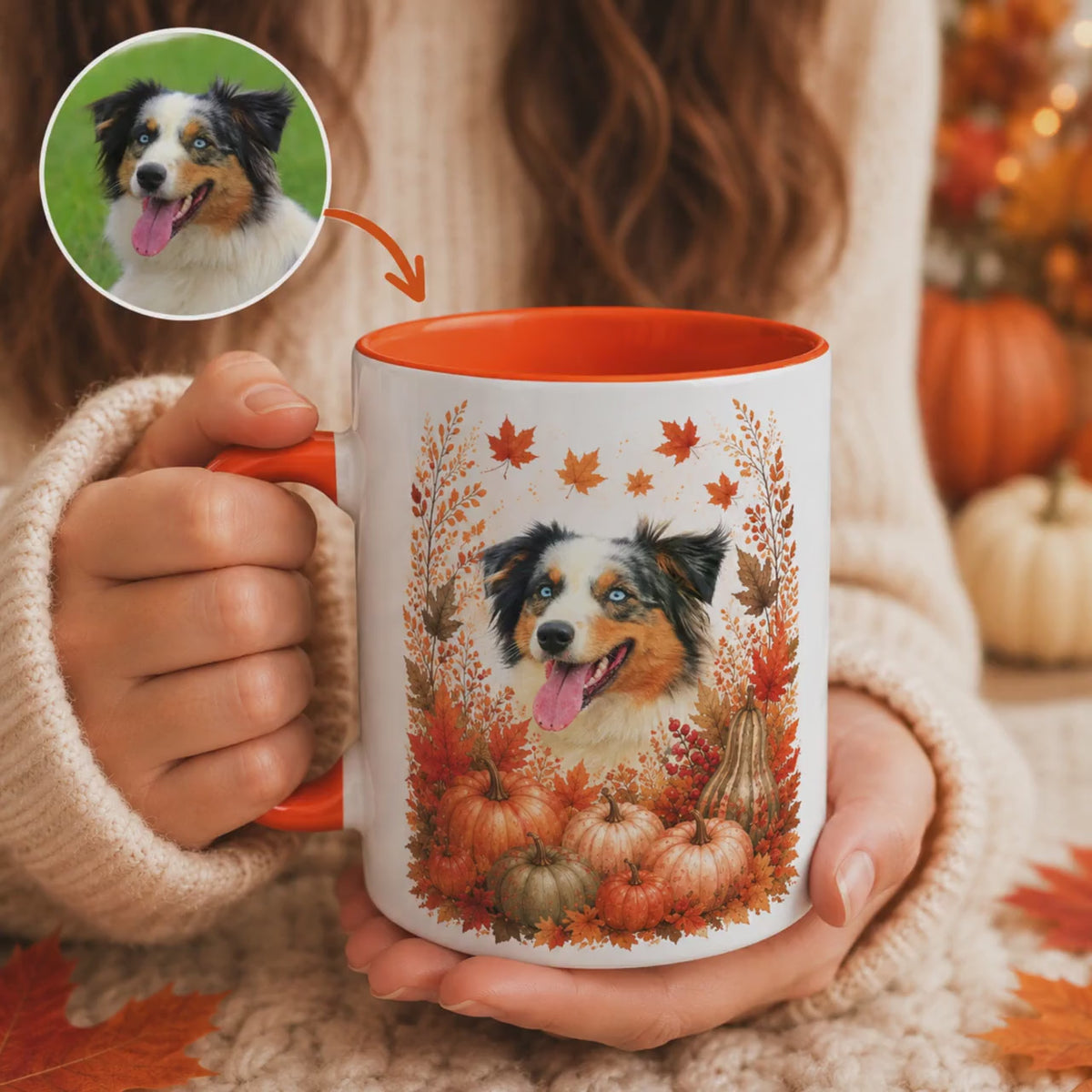 Custom Pet Fall Photo Mug