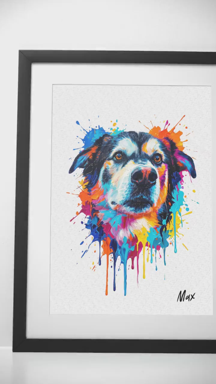 Custom Watercolor Pet Portrait Canvas