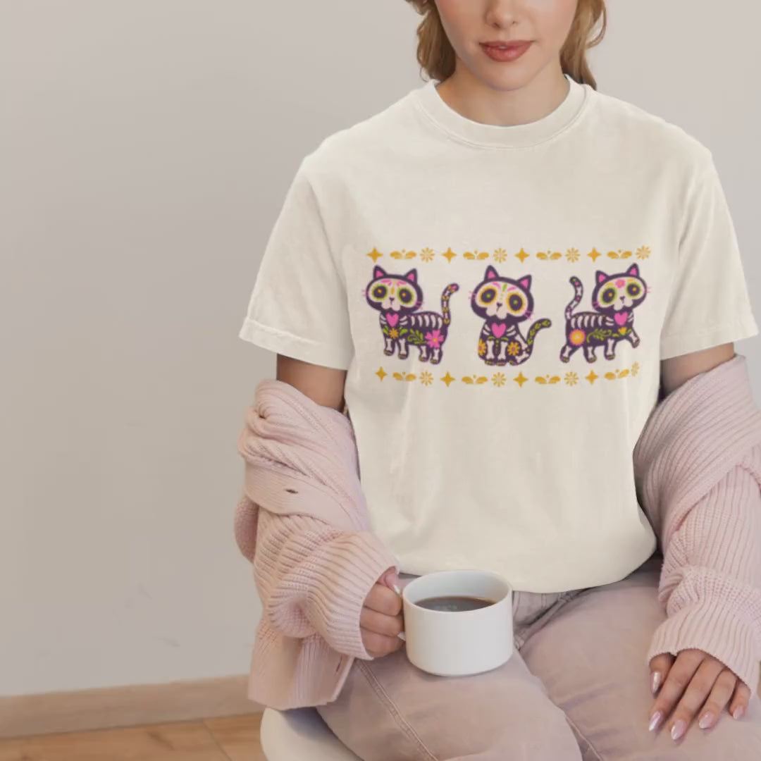 Day of the Dead Cat Shirt