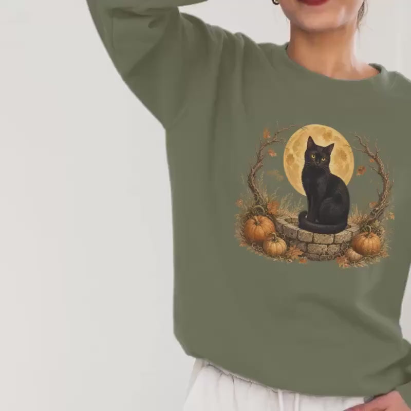 Witchy Black Cat Sweatshirt