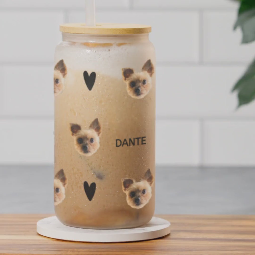 Custom Pet Photo Glass Tumbler