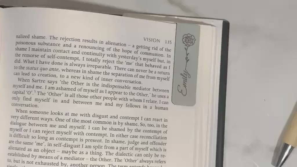 Personalized Birth Flower Magnetic Bookmark