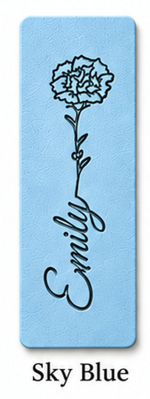 Personalized Birth Flower Magnetic Bookmark